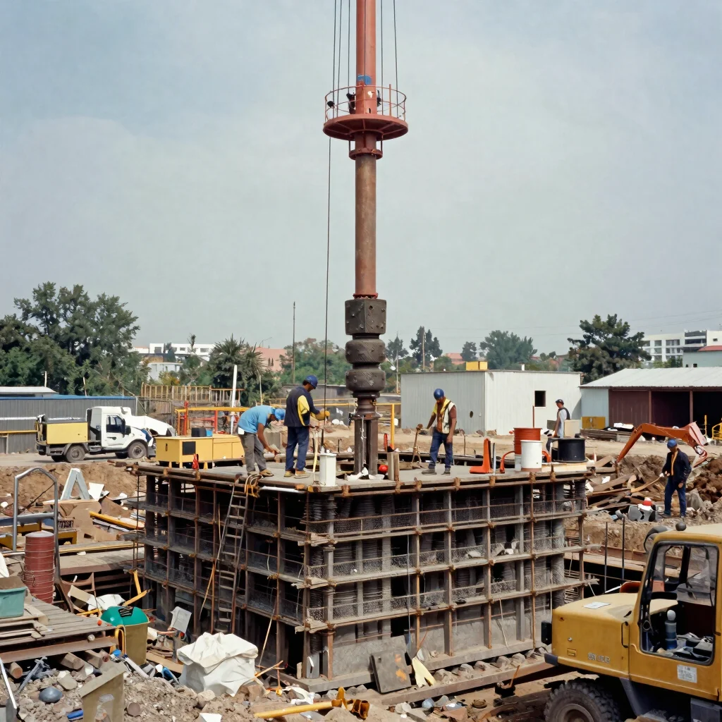 Engineering field documentation of a deep foundation system being